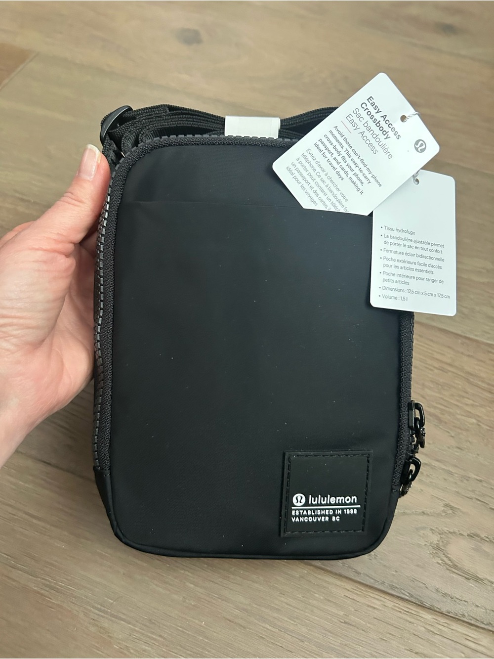 lululemon athletica Black Vertical Crossbody Pouch